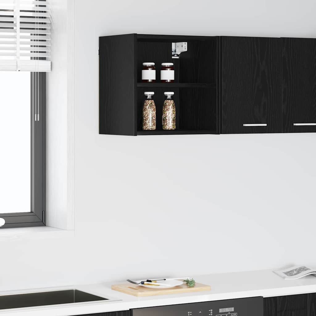 Hængeskab Sort eg 40 x 29,5 x 40 cm Konstrueret træ