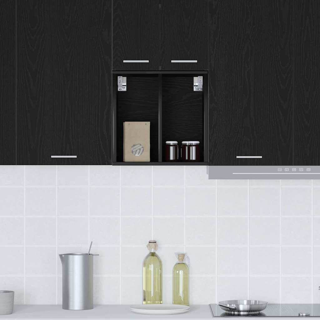 Hængeskab Sort eg 40 x 29,5 x 40 cm Konstrueret træ