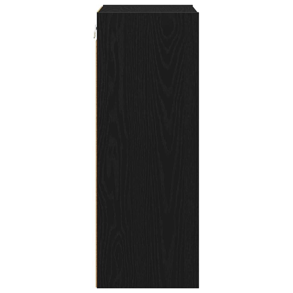 Hængeskab Sort eg 40 x 29,5 x 80 cm Konstrueret træ