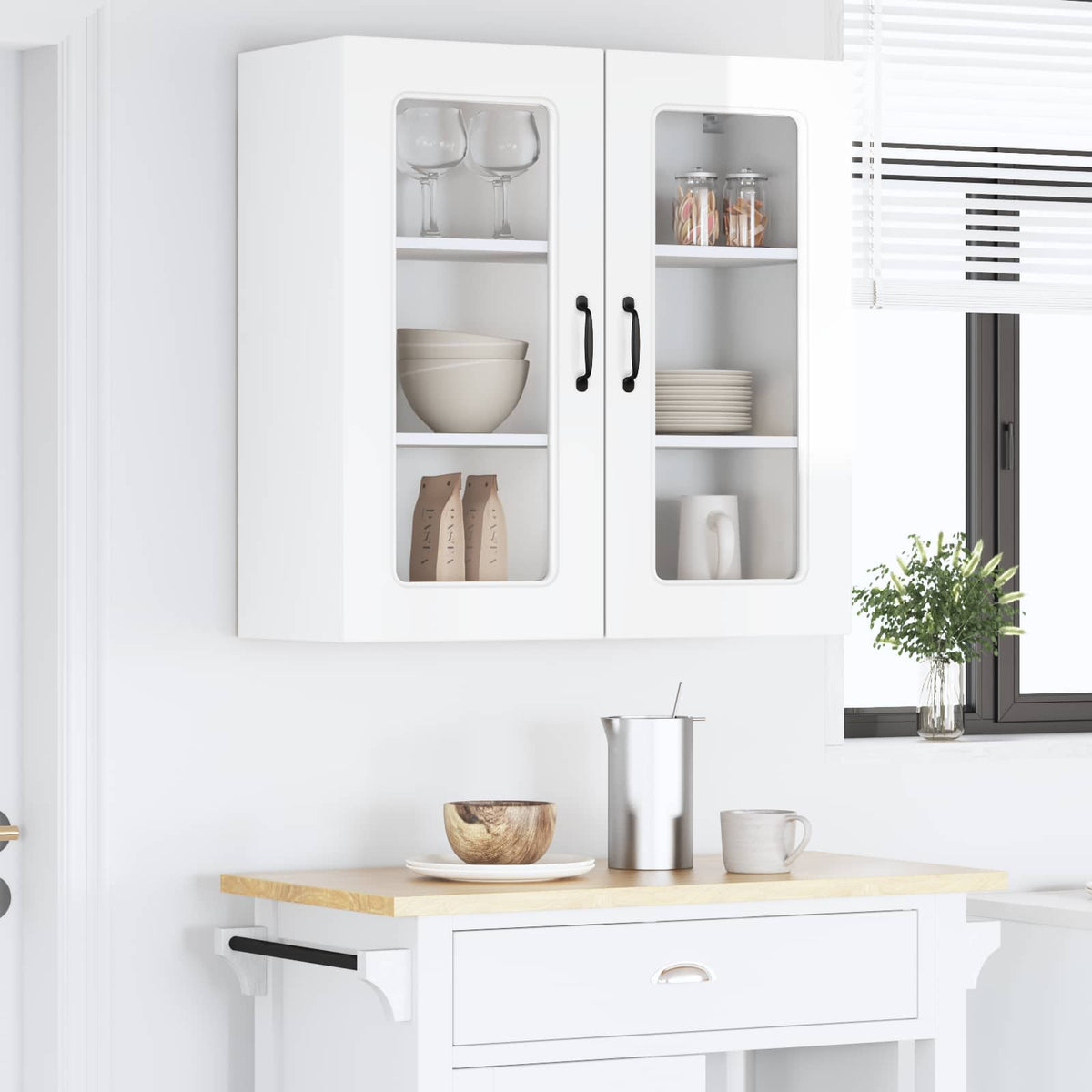 Panel til opvaskemaskine Kalmar Høj gloss hvid 80 x 31 x 80 cm