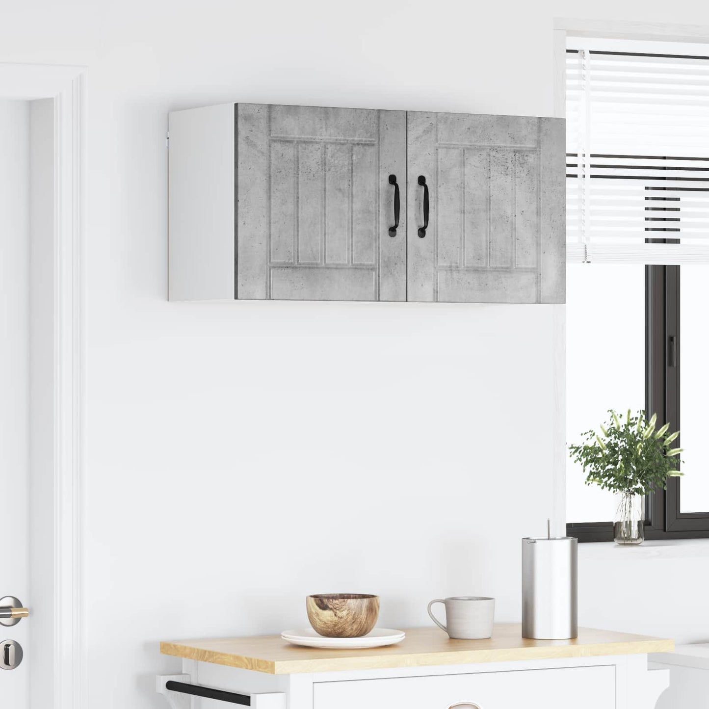 Vægskab LUCCA Betongrå 80 x 31 x 40 cm Konstrueret træ