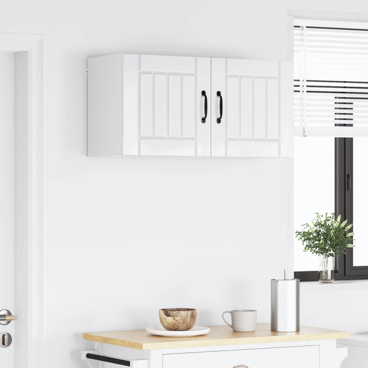 Vægskab LUCCA Hvid højglans 80 x 31 x 40 cm Konstrueret træ
