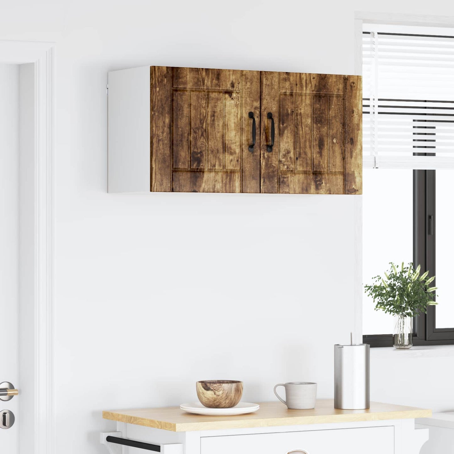 Vægskab LUCCA Røget eg 80 x 31 x 40 cm Konstrueret træ
