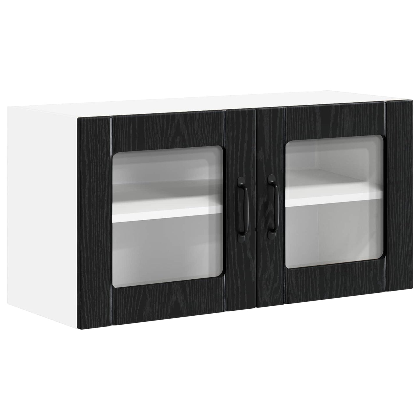 Væglågskab LUCCA Sort eg 80 x 31 x 40 cm Konstrueret træ