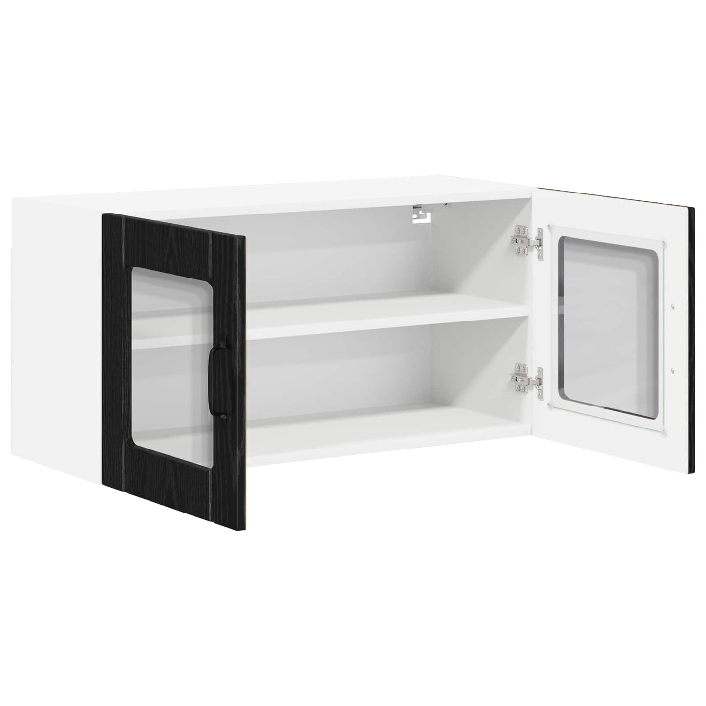 Væglågskab LUCCA Sort eg 80 x 31 x 40 cm Konstrueret træ