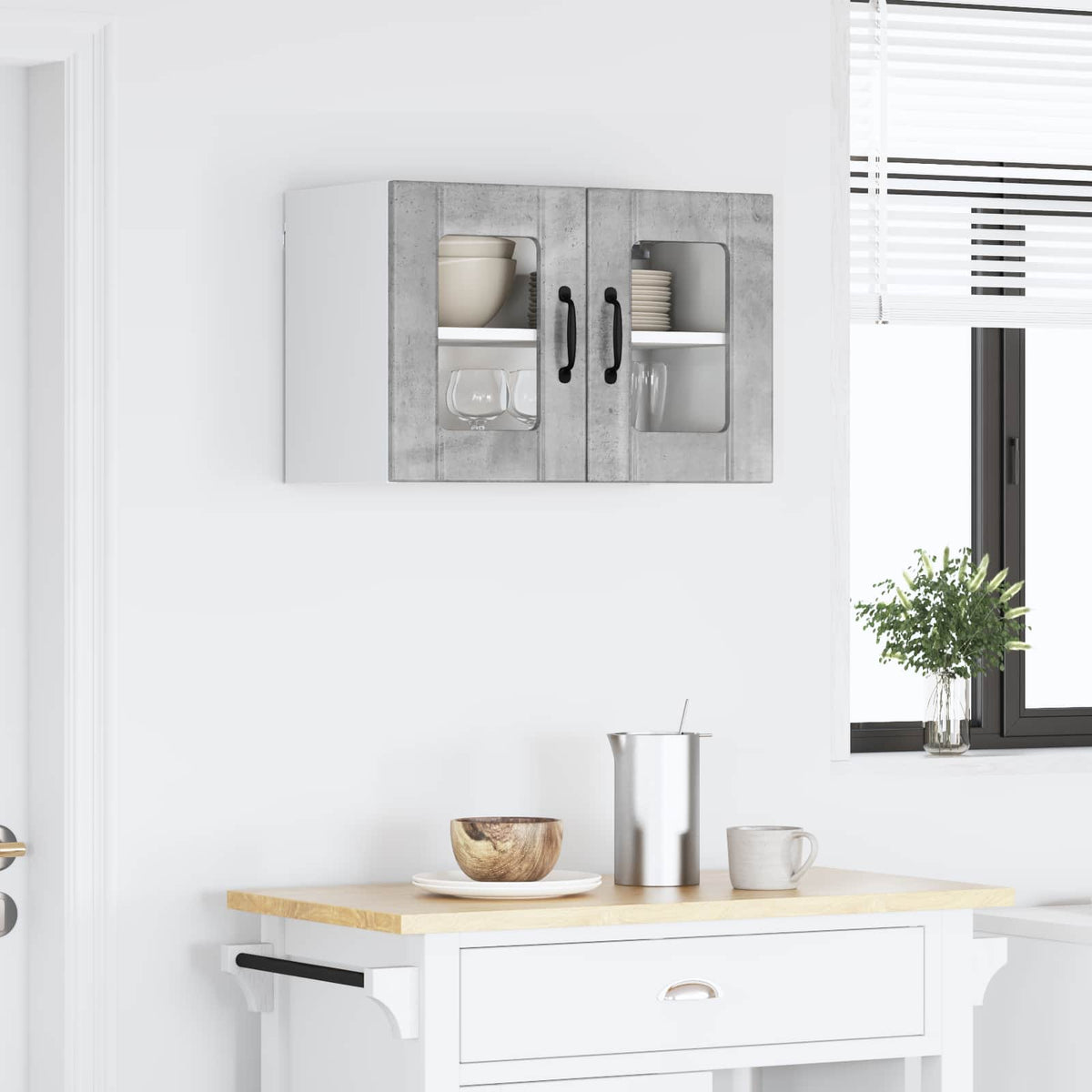 Væglågskab LUCCA Betongrå 60 x 31 x 40 cm Konstrueret træ
