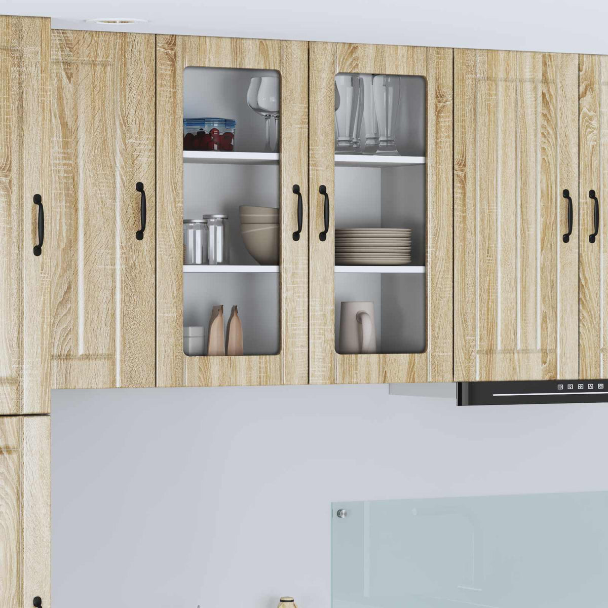 Væglågskab LUCCA Sonoma-eg 80 x 31 x 80 cm Konstrueret træ