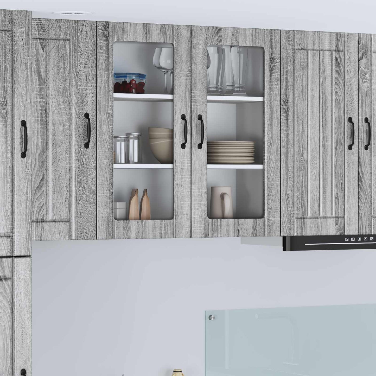 Væglågskab LUCCA Grå sonoma-eg 80 x 31 x 80 cm Konstrueret træ