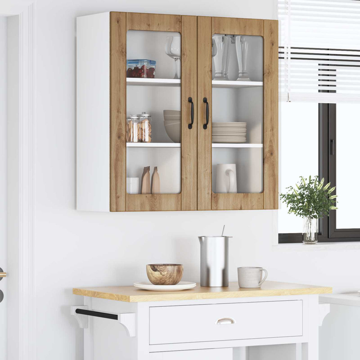 Væglågskab LUCCA Artisan-eg 80 x 31 x 80 cm Konstrueret træ