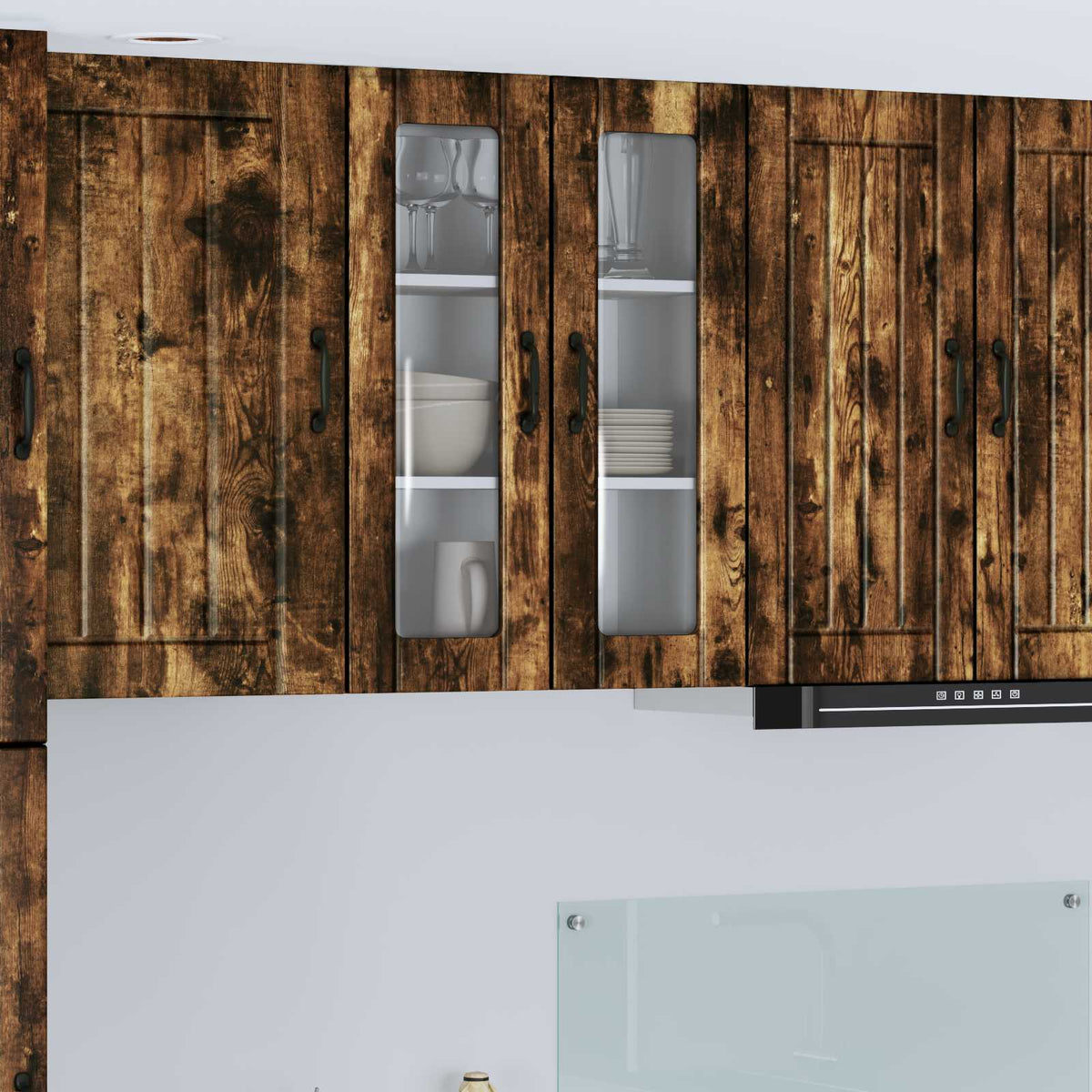 Væglågskab LUCCA Røget eg 60 x 31 x 80 cm Konstrueret træ