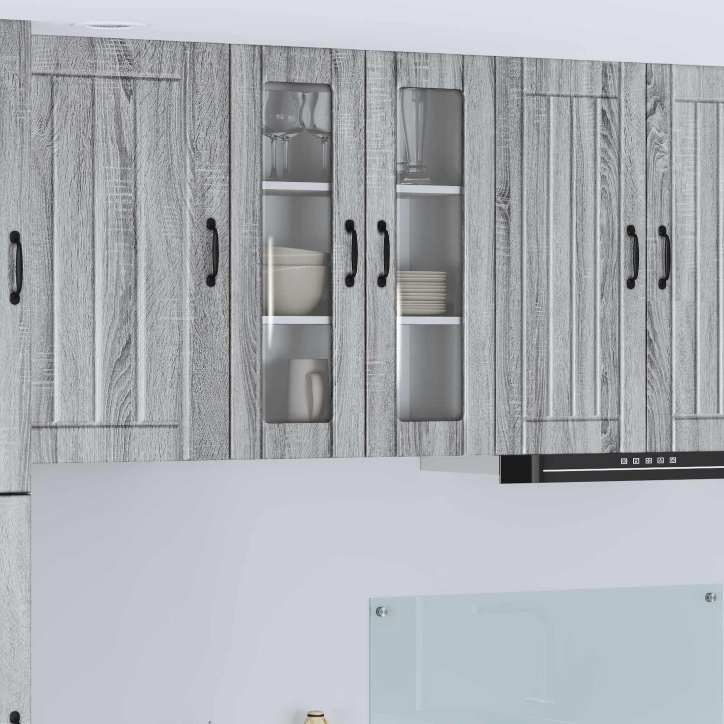 Væglågskab LUCCA Grå sonoma-eg 60 x 31 x 80 cm Konstrueret træ