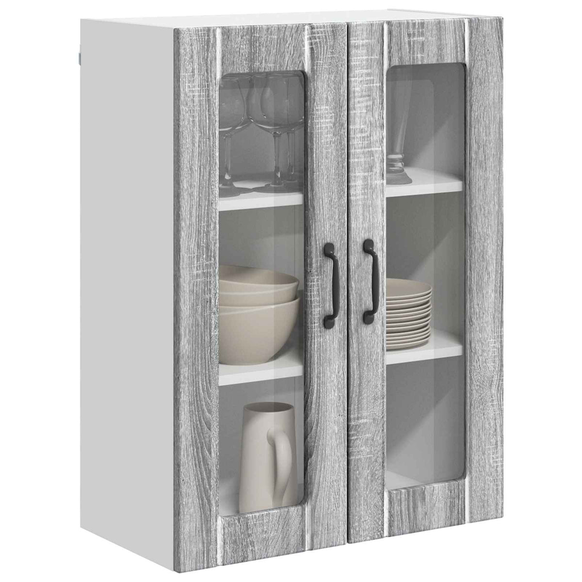 Væglågskab LUCCA Grå sonoma-eg 60 x 31 x 80 cm Konstrueret træ