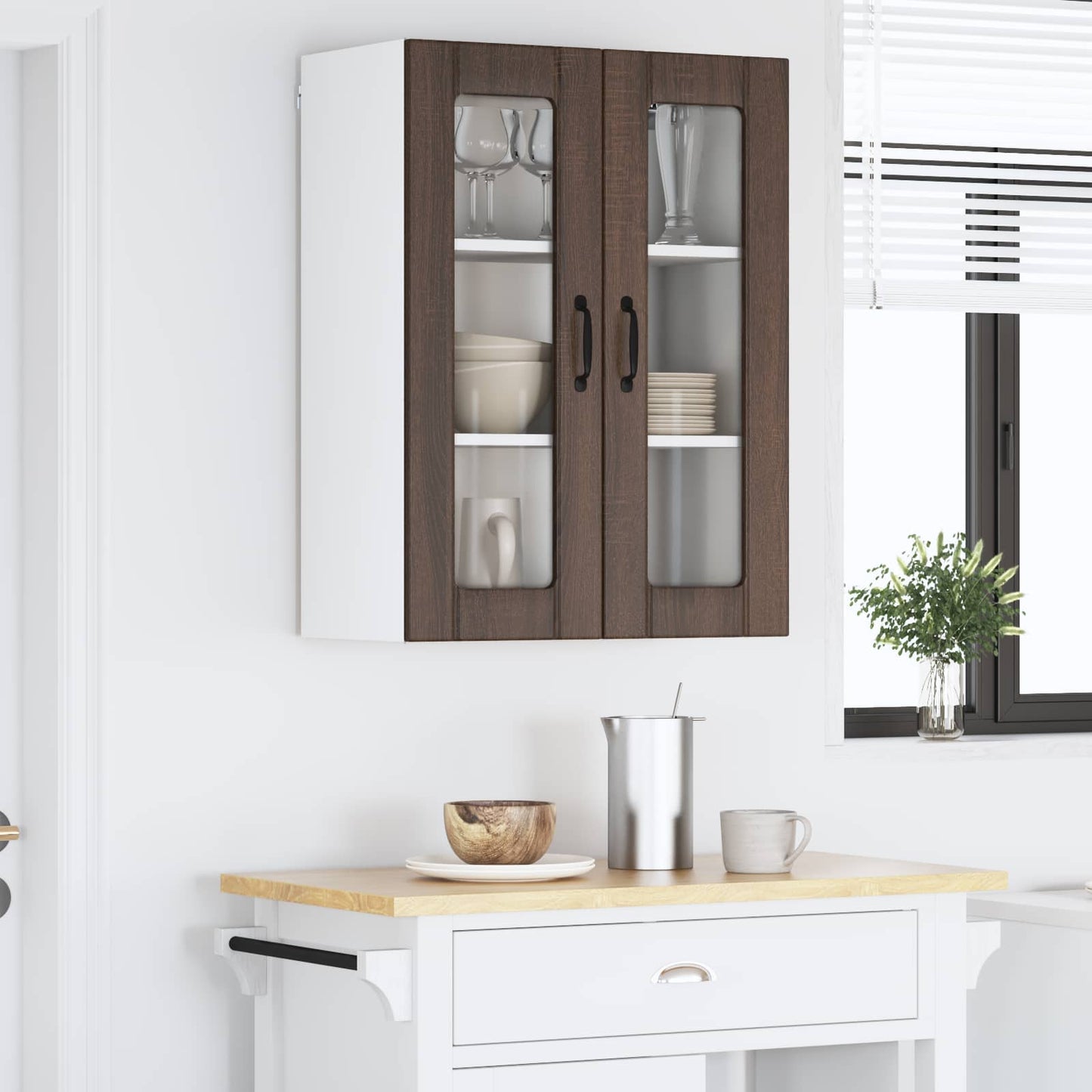 Væglågskab LUCCA Brunt eg 60 x 31 x 80 cm Konstrueret træ