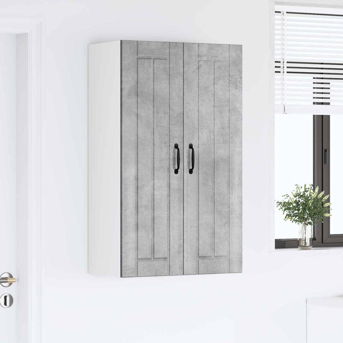 Vægskab LUCCA Betongrå 60 x 31 x 100 cm Konstrueret træ