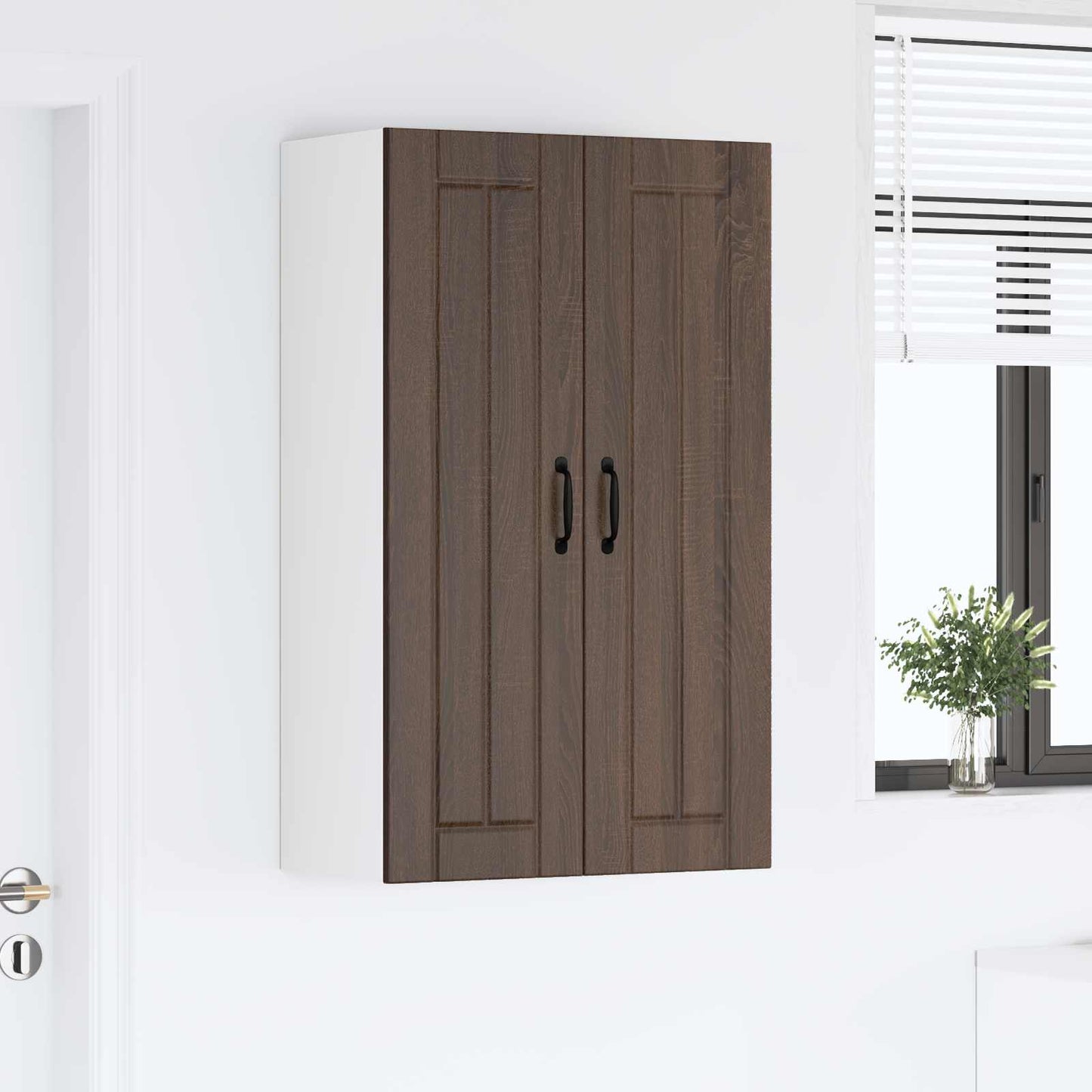 Vægskab LUCCA Brunt eg 60 x 31 x 100 cm Konstrueret træ