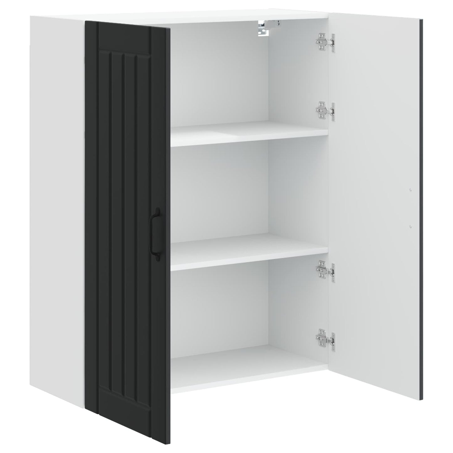 Vægskab LUCCA Sort 80 x 31 x 100 cm Konstrueret træ