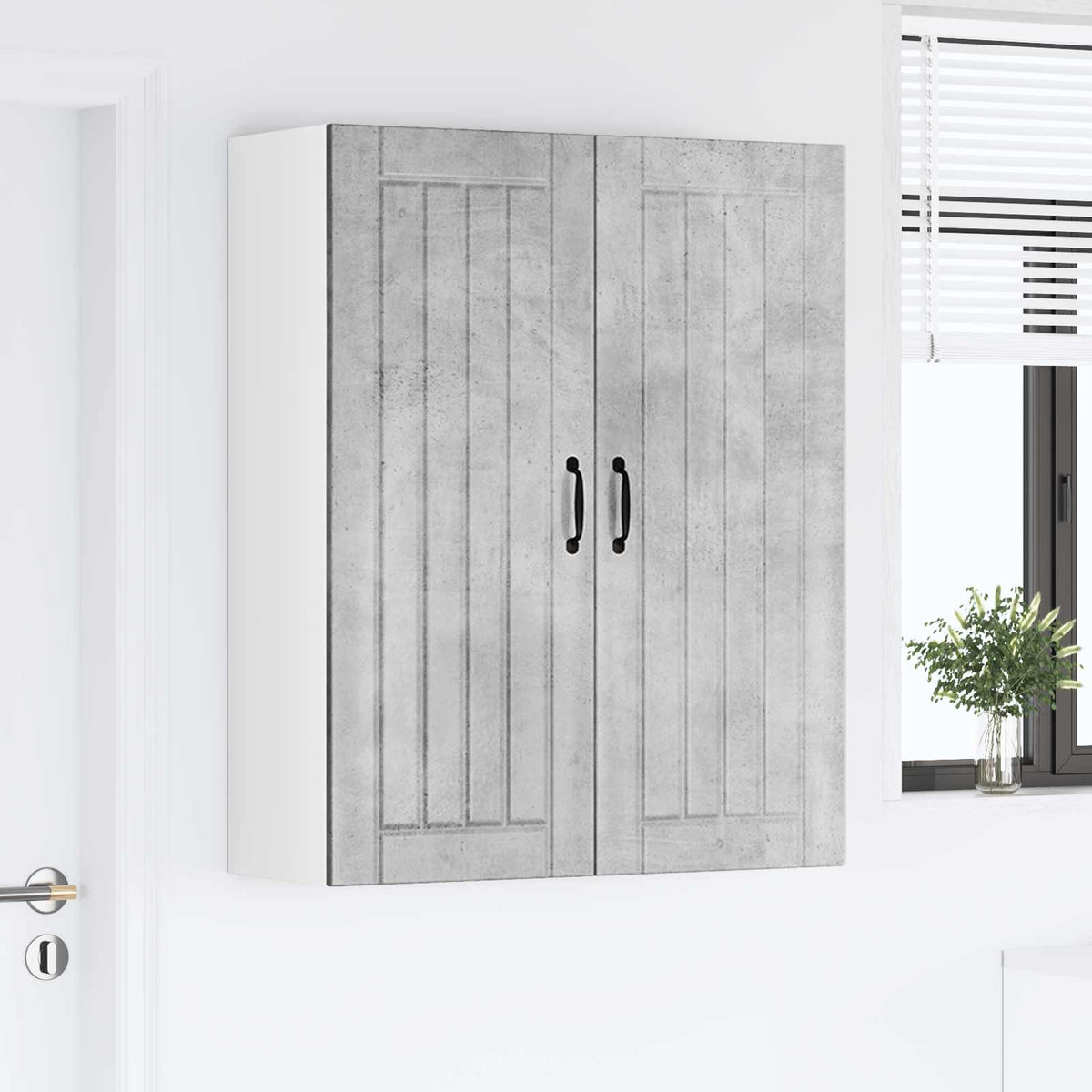 Vægskab LUCCA Betongrå 80 x 31 x 100 cm Konstrueret træ