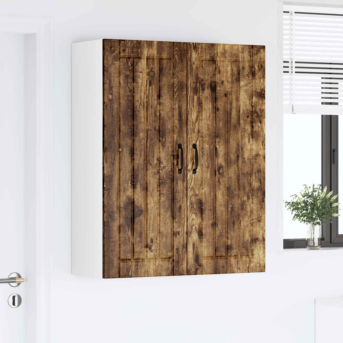 Vægskab LUCCA Røget eg 80 x 31 x 100 cm Konstrueret træ
