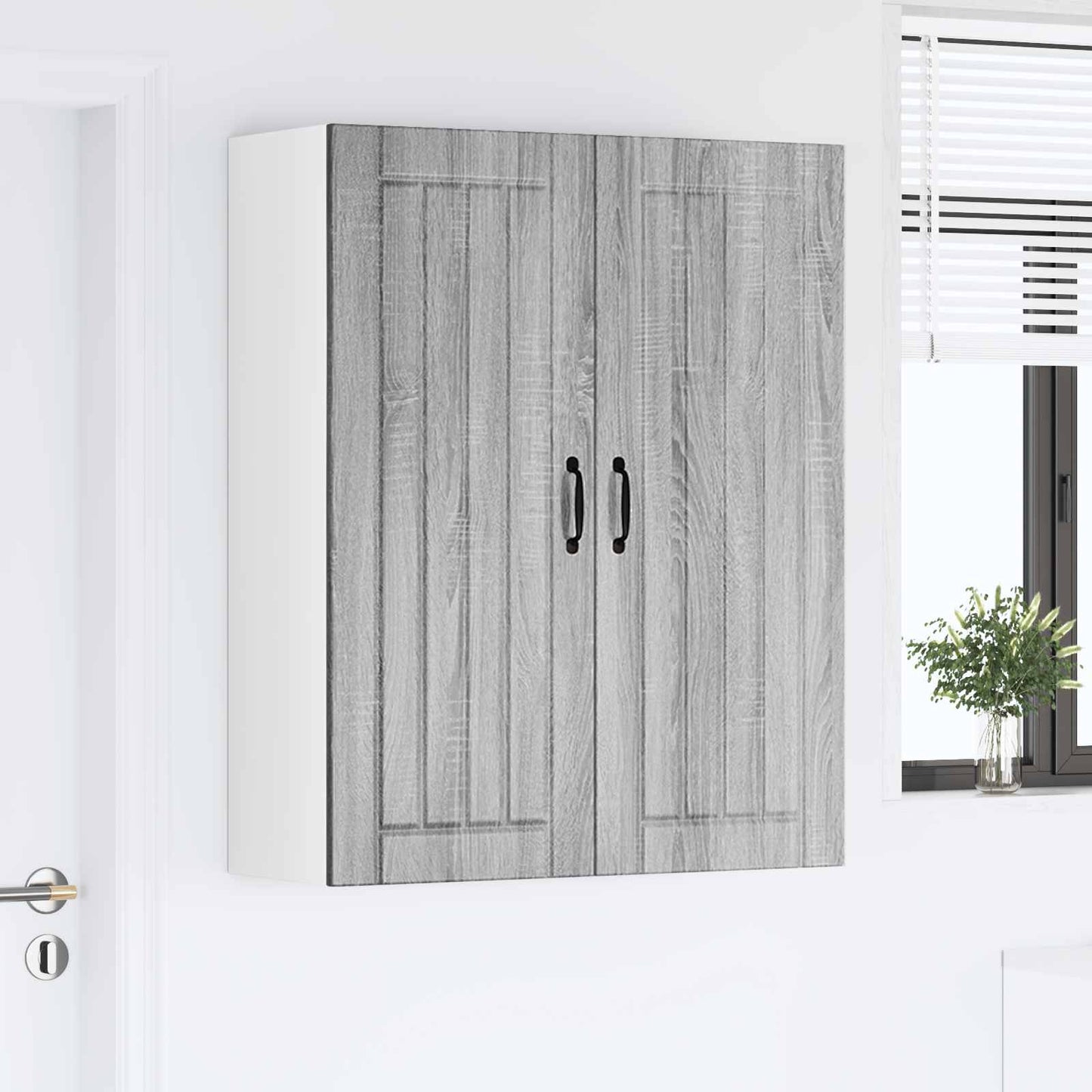 Vægskab LUCCA Grå sonoma-eg 80 x 31 x 100 cm Konstrueret træ