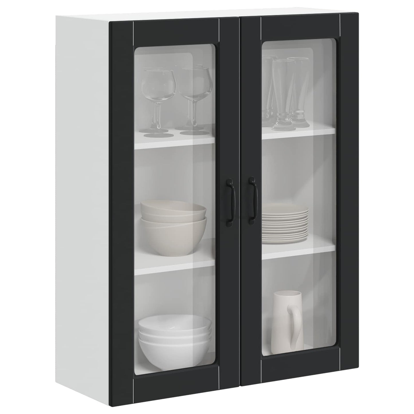 Væglågskab LUCCA Sort 80 x 31 x 100 cm Konstrueret træ