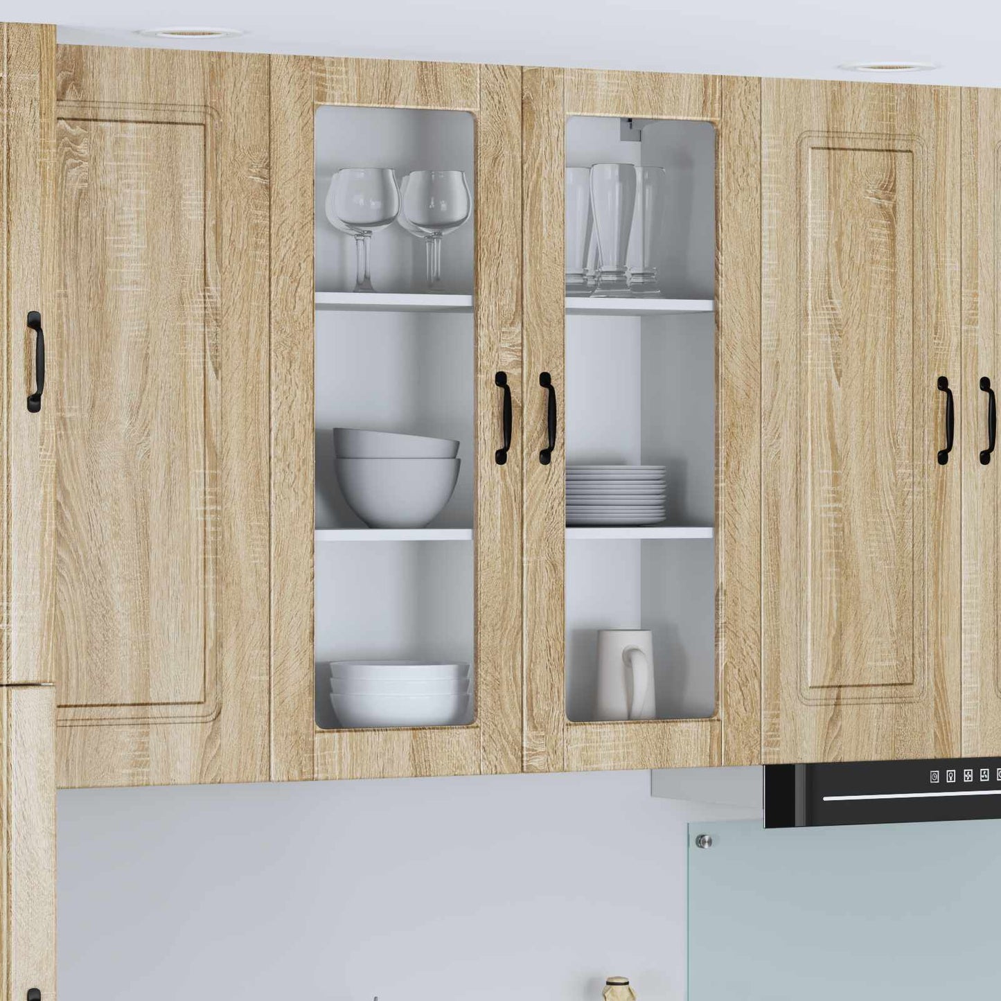 Væglågskab LUCCA Sonoma-eg 80 x 31 x 100 cm Konstrueret træ