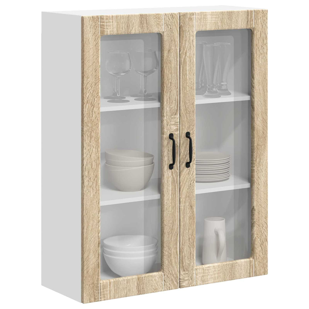 Væglågskab LUCCA Sonoma-eg 80 x 31 x 100 cm Konstrueret træ