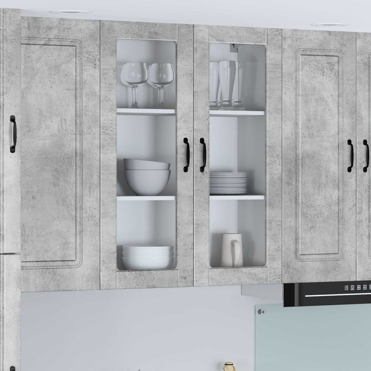 Væglågskab LUCCA Betongrå 80 x 31 x 100 cm Konstrueret træ