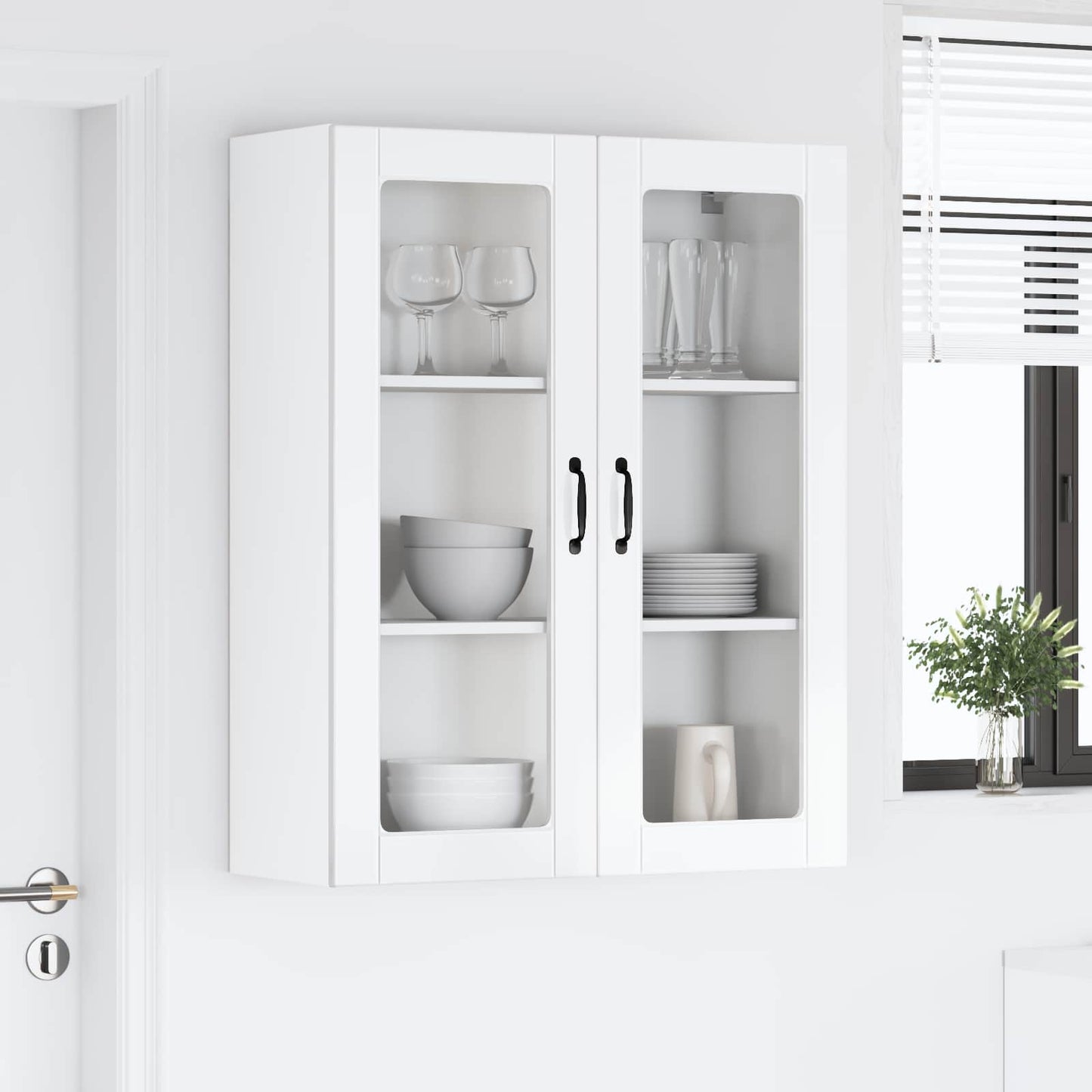 Væglågskab LUCCA Hvid højglans 80 x 31 x 100 cm Konstrueret træ