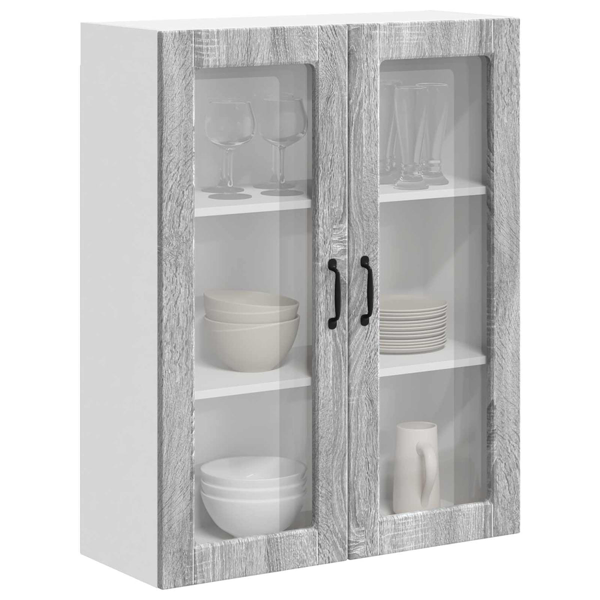 Væglågskab LUCCA Grå sonoma-eg 80 x 31 x 100 cm Konstrueret træ