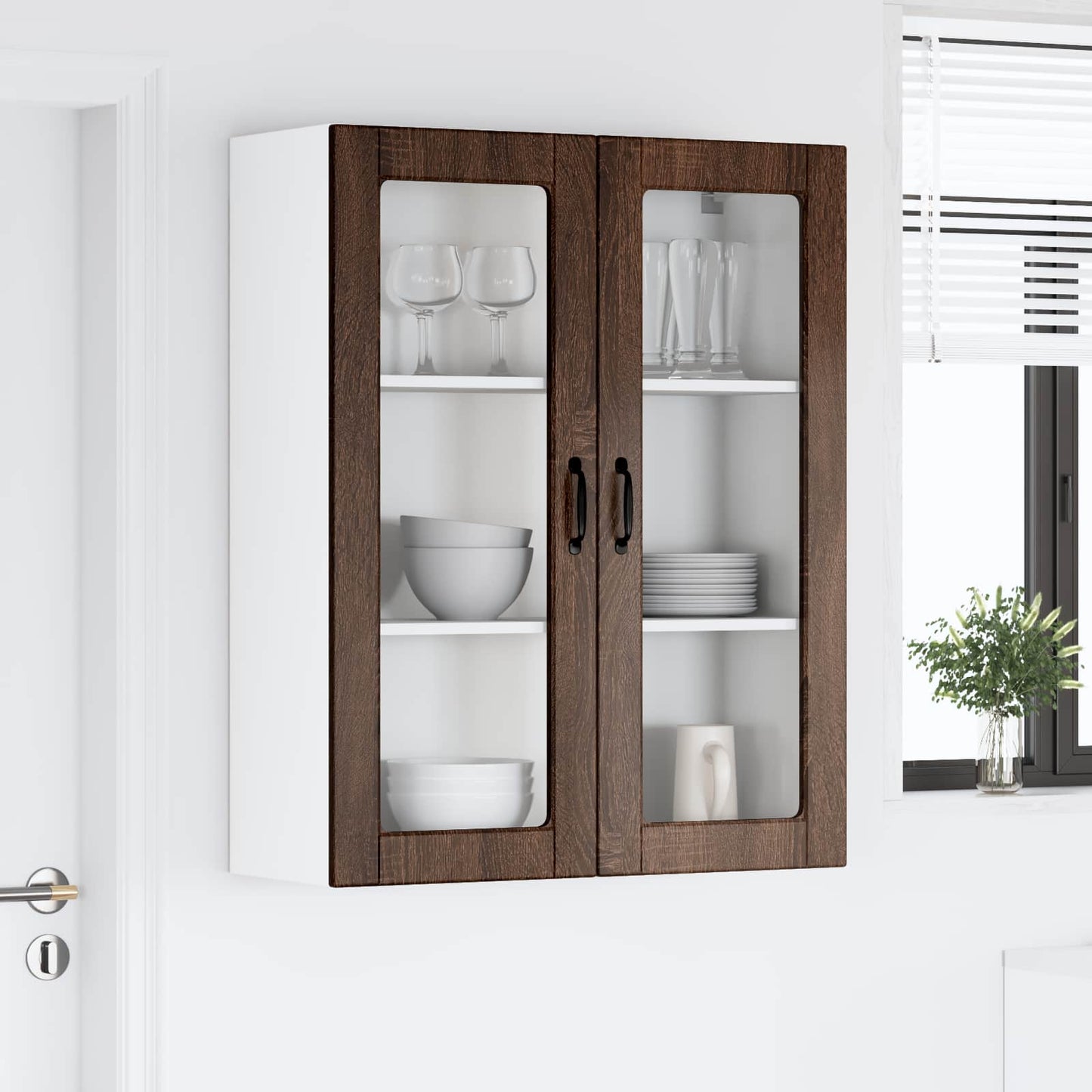 Væglågskab LUCCA Brunt eg 80 x 31 x 100 cm Konstrueret træ