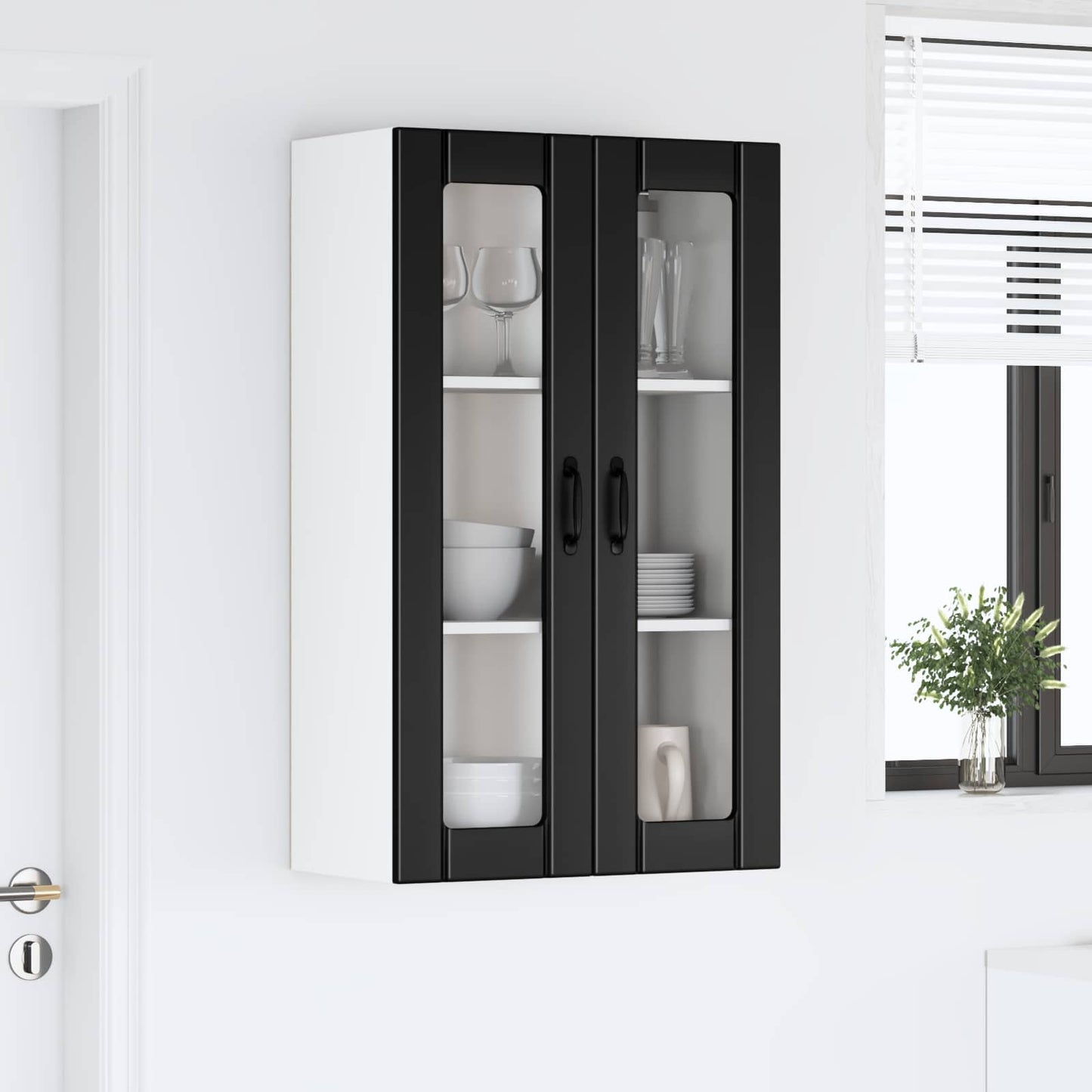 Væglågskab LUCCA Sort 60 x 31 x 100 cm Konstrueret træ