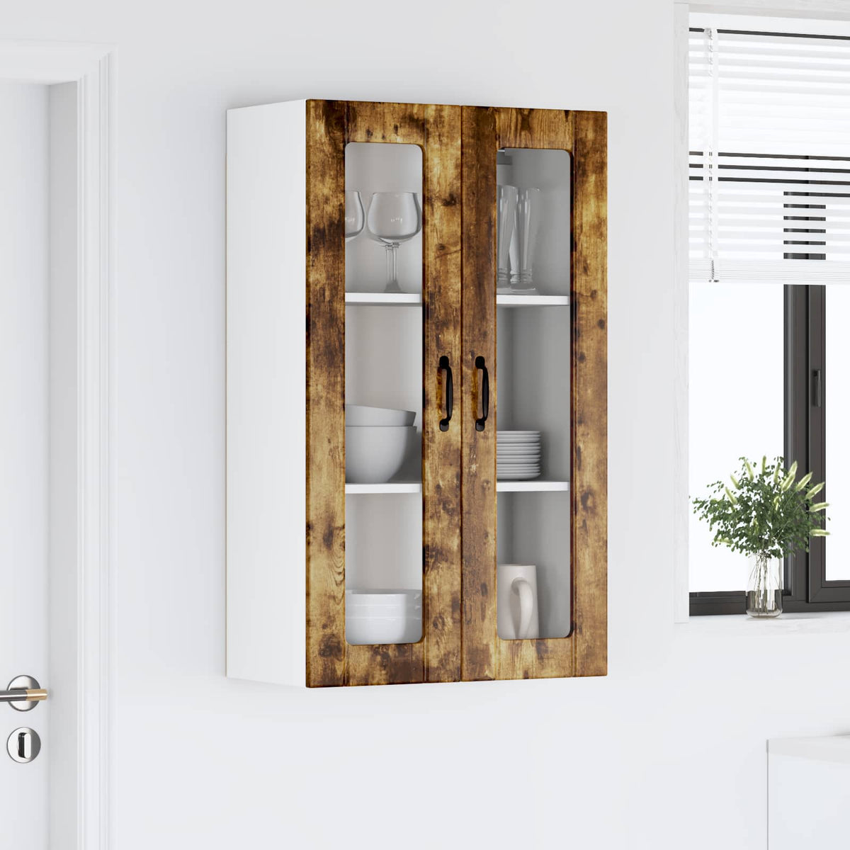 Væglågskab LUCCA Røget eg 60 x 31 x 100 cm Konstrueret træ