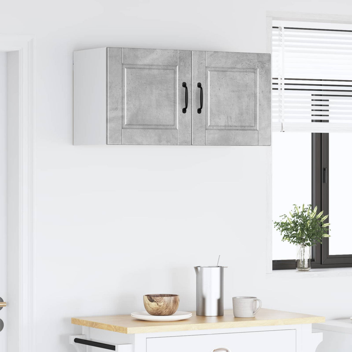 Vægskab PORTO Beton Grå 80 x 31 x 40 cm Konstrueret træ