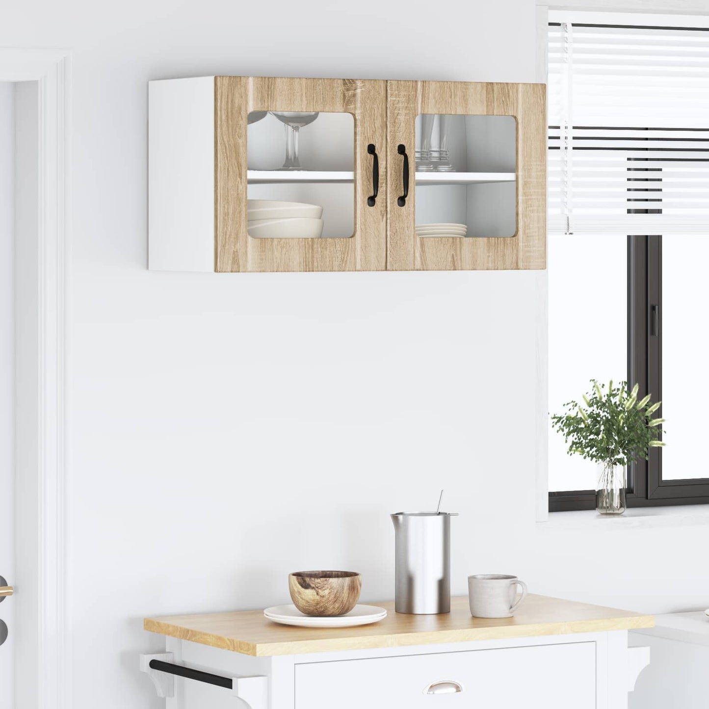 Væglågskab PORTO Sonoma eg 80 x 31 x 40 cm Konstrueret træ