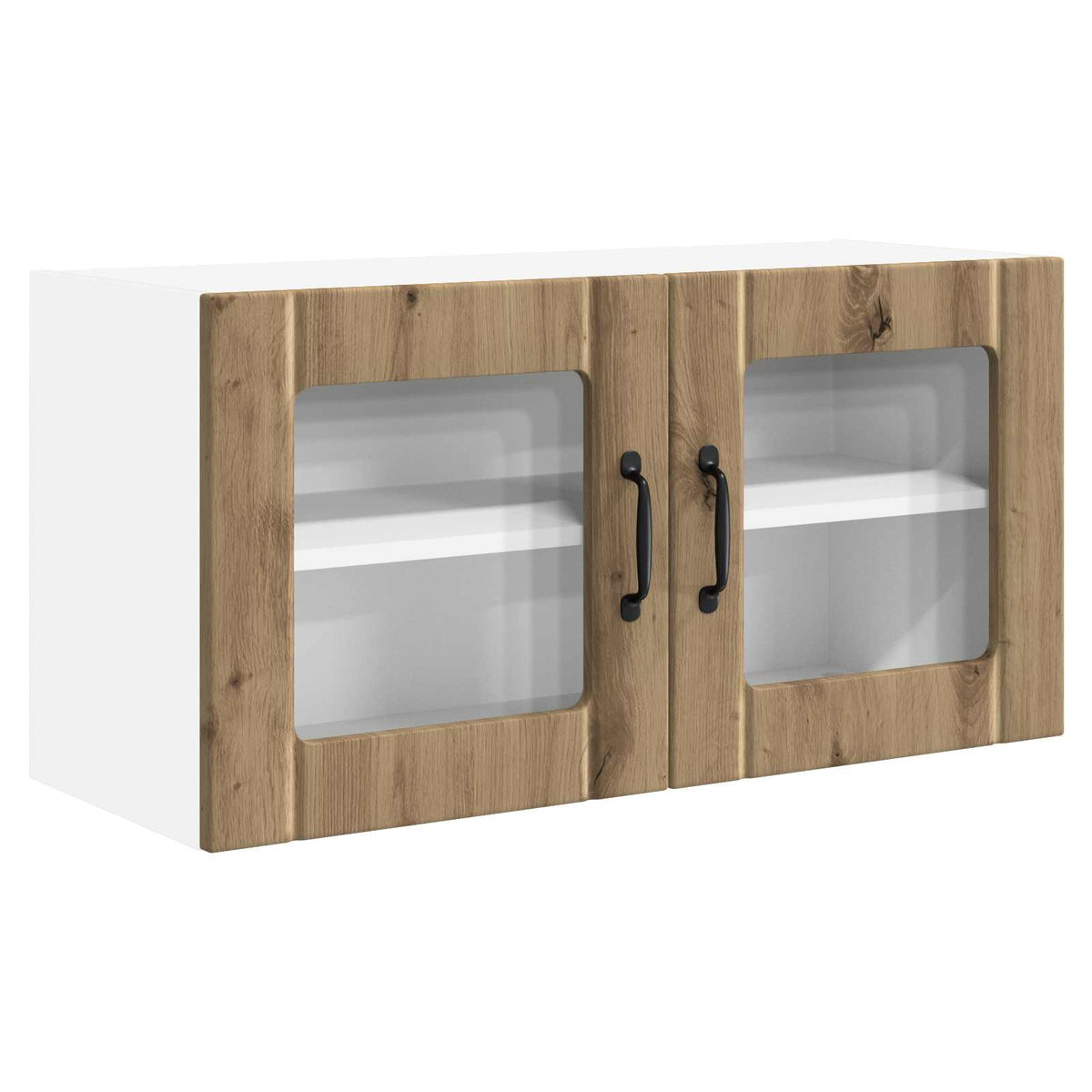 Væglågskab PORTO Artisan Egetræ 80 x 31 x 40 cm Konstrueret træ