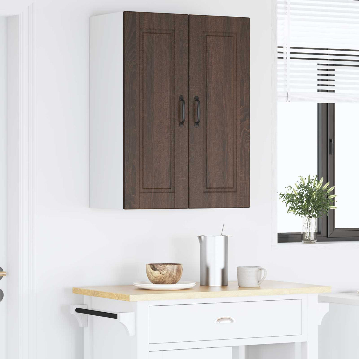 Vægskab PORTO Brun eg 60 x 31 x 80 cm Konstrueret træ
