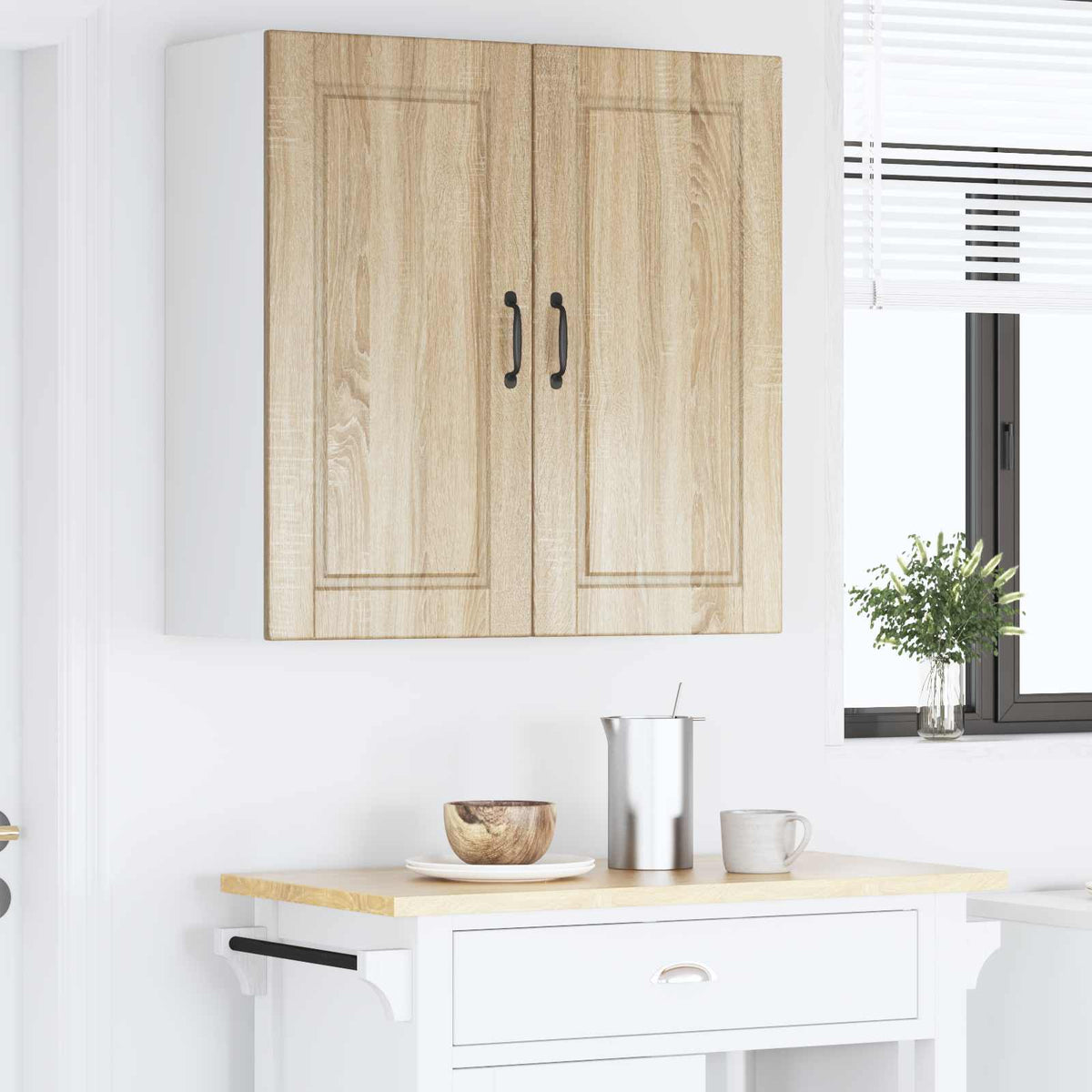 Vægskab PORTO Sonoma eg 80 x 31 x 80 cm Konstrueret træ