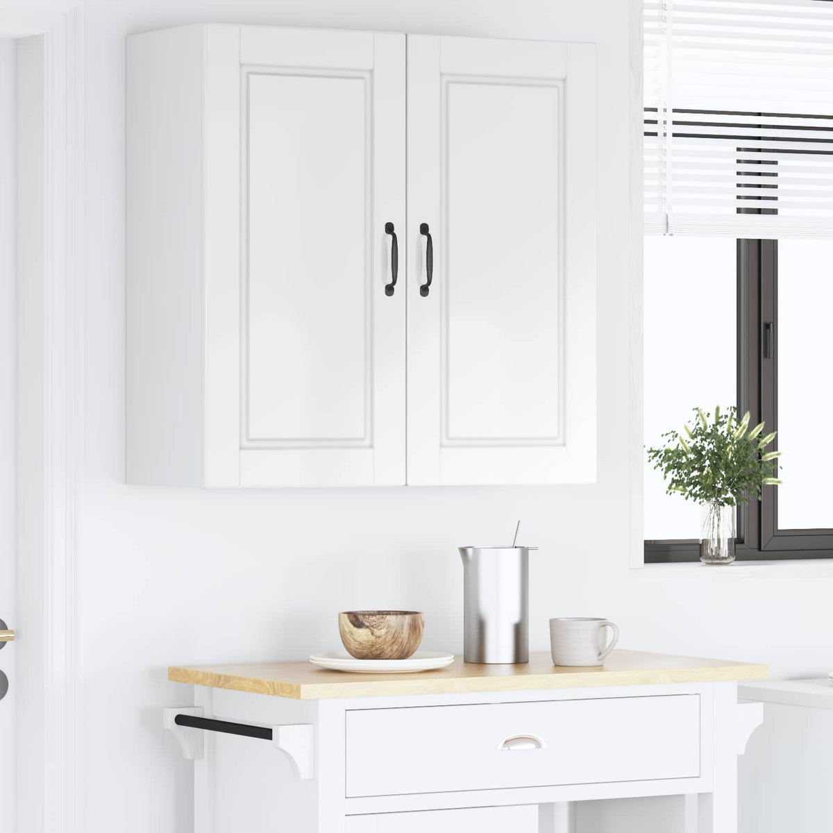 Vægskab PORTO Høj gloss hvid 80 x 31 x 80 cm Konstrueret træ
