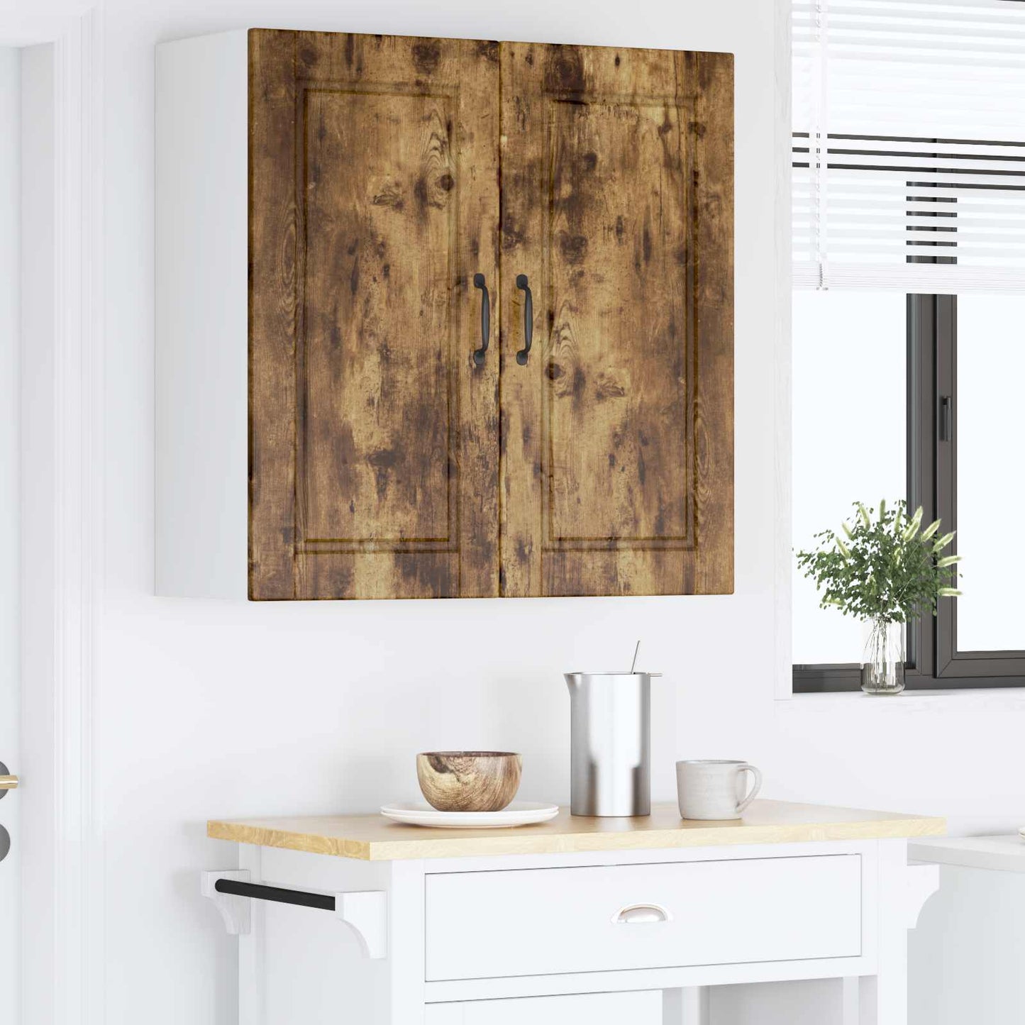 Vægskab PORTO Røget eg 80 x 31 x 80 cm Konstrueret træ