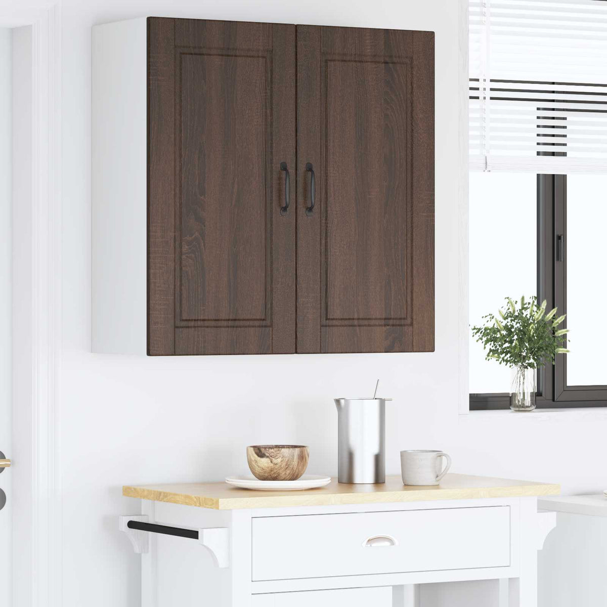 Vægskab PORTO Brun eg 80 x 31 x 80 cm Konstrueret træ