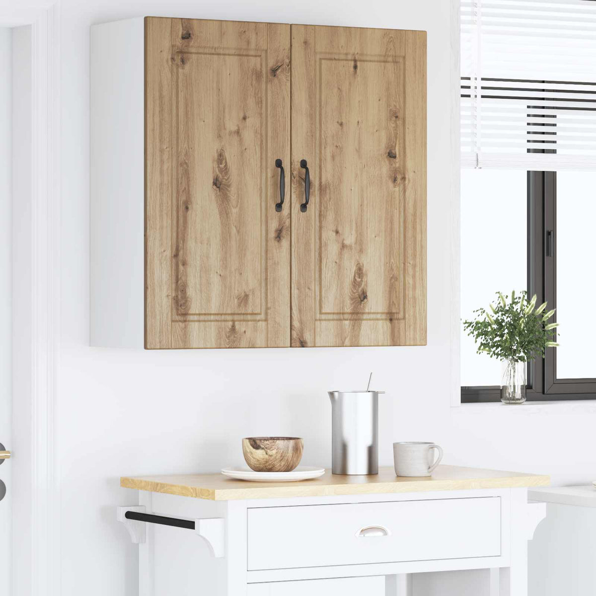 Vægskab PORTO Artisan Egetræ 80 x 31 x 80 cm Konstrueret træ
