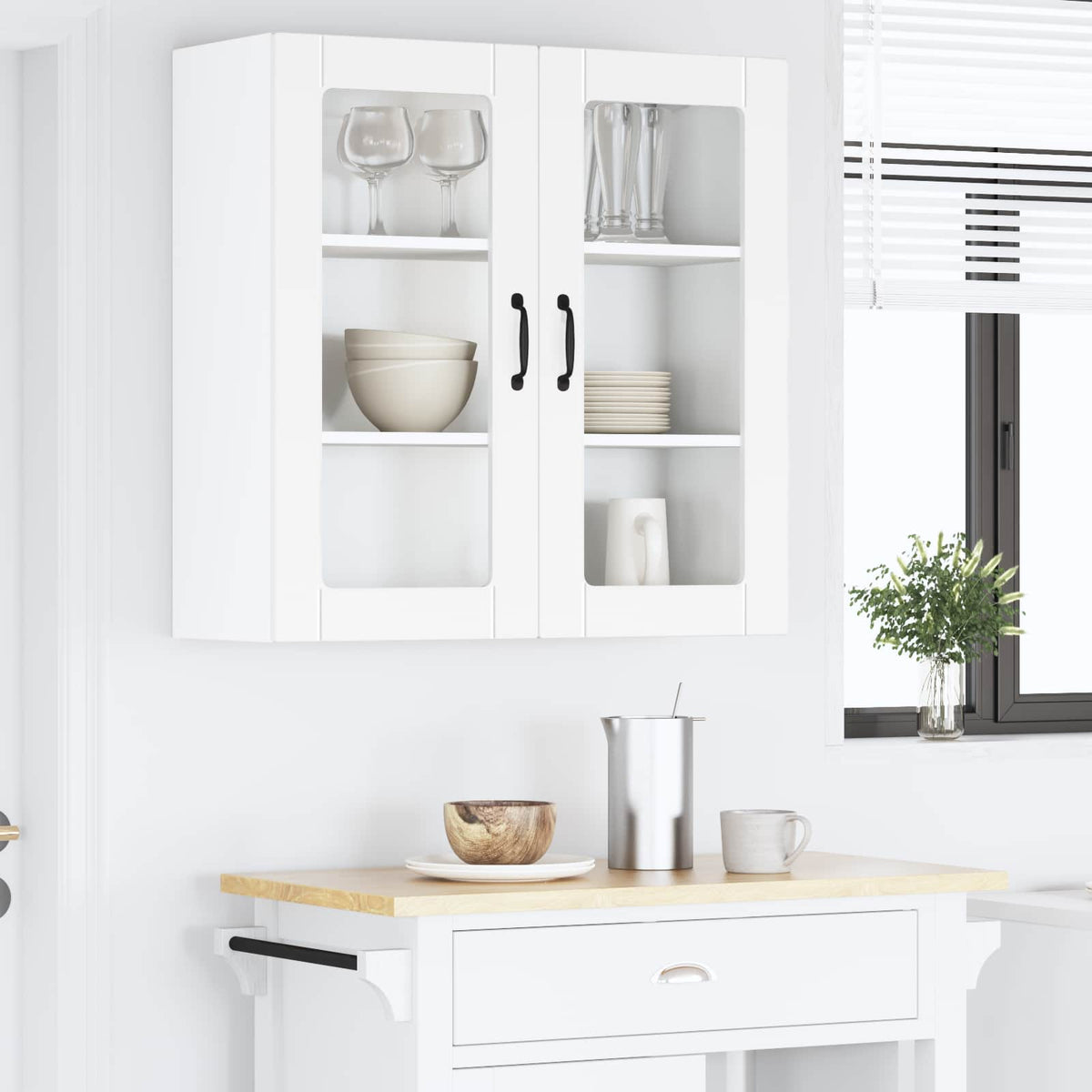 Væglågskab PORTO Hvid 80 x 31 x 80 cm Konstrueret træ