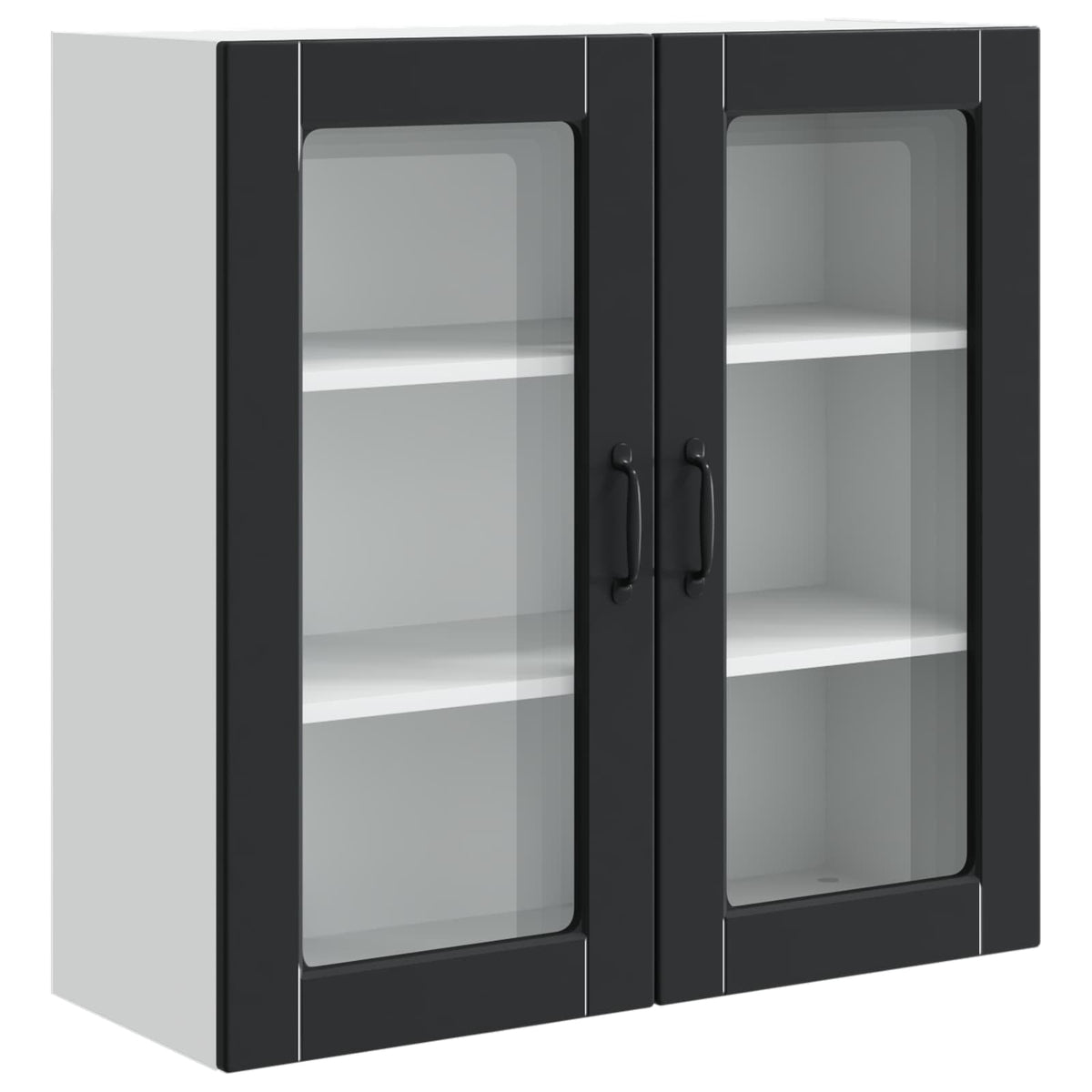 Væglågskab PORTO Sort 80 x 31 x 80 cm Konstrueret træ