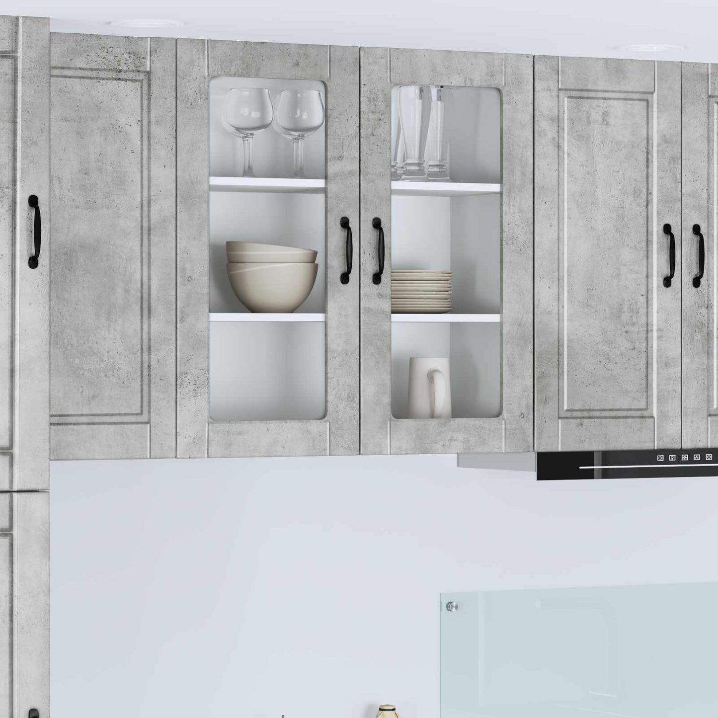 Væglågskab PORTO Beton Grå 80 x 31 x 80 cm Konstrueret træ