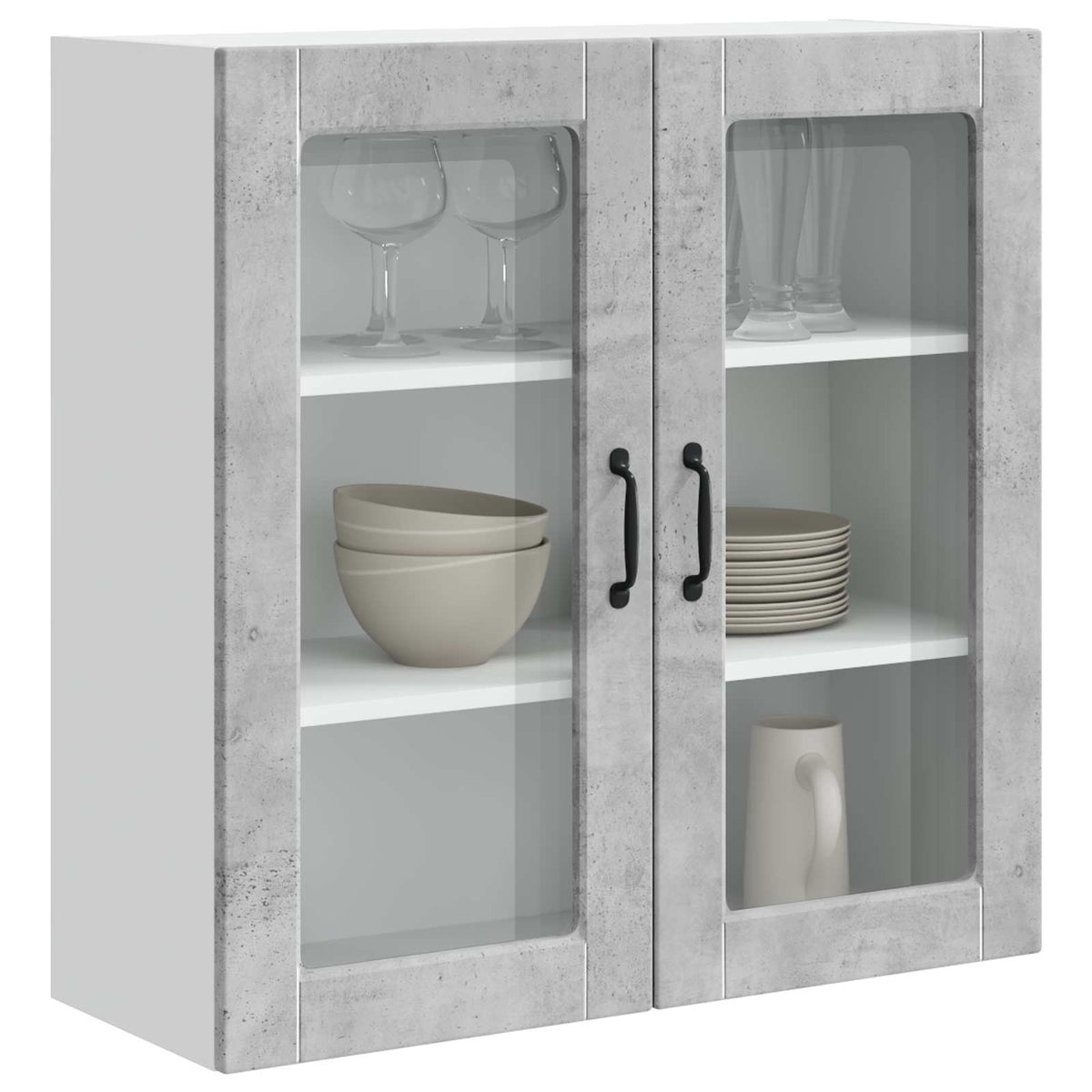 Væglågskab PORTO Beton Grå 80 x 31 x 80 cm Konstrueret træ