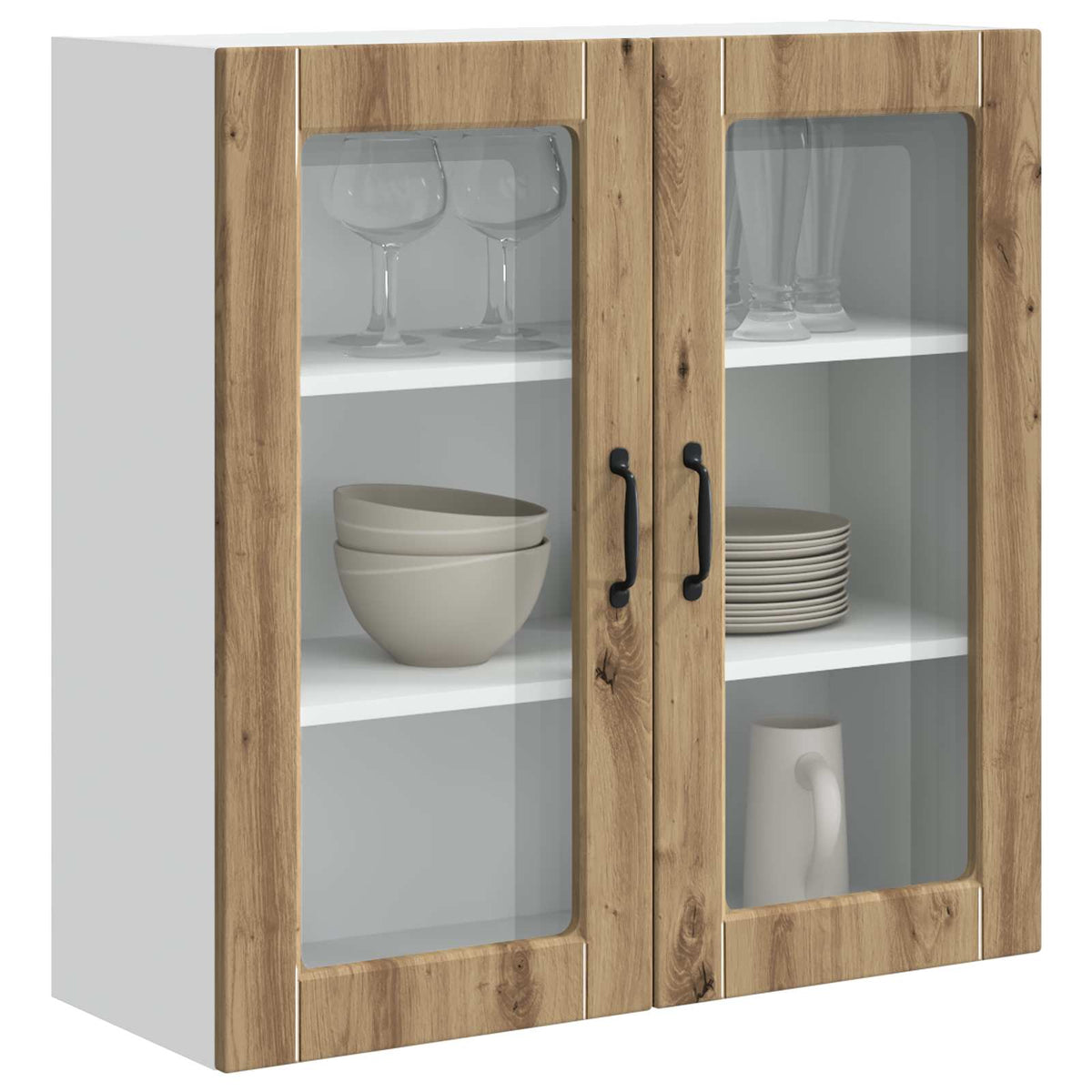 Væglågskab PORTO Artisan Egetræ 80 x 31 x 80 cm Konstrueret træ