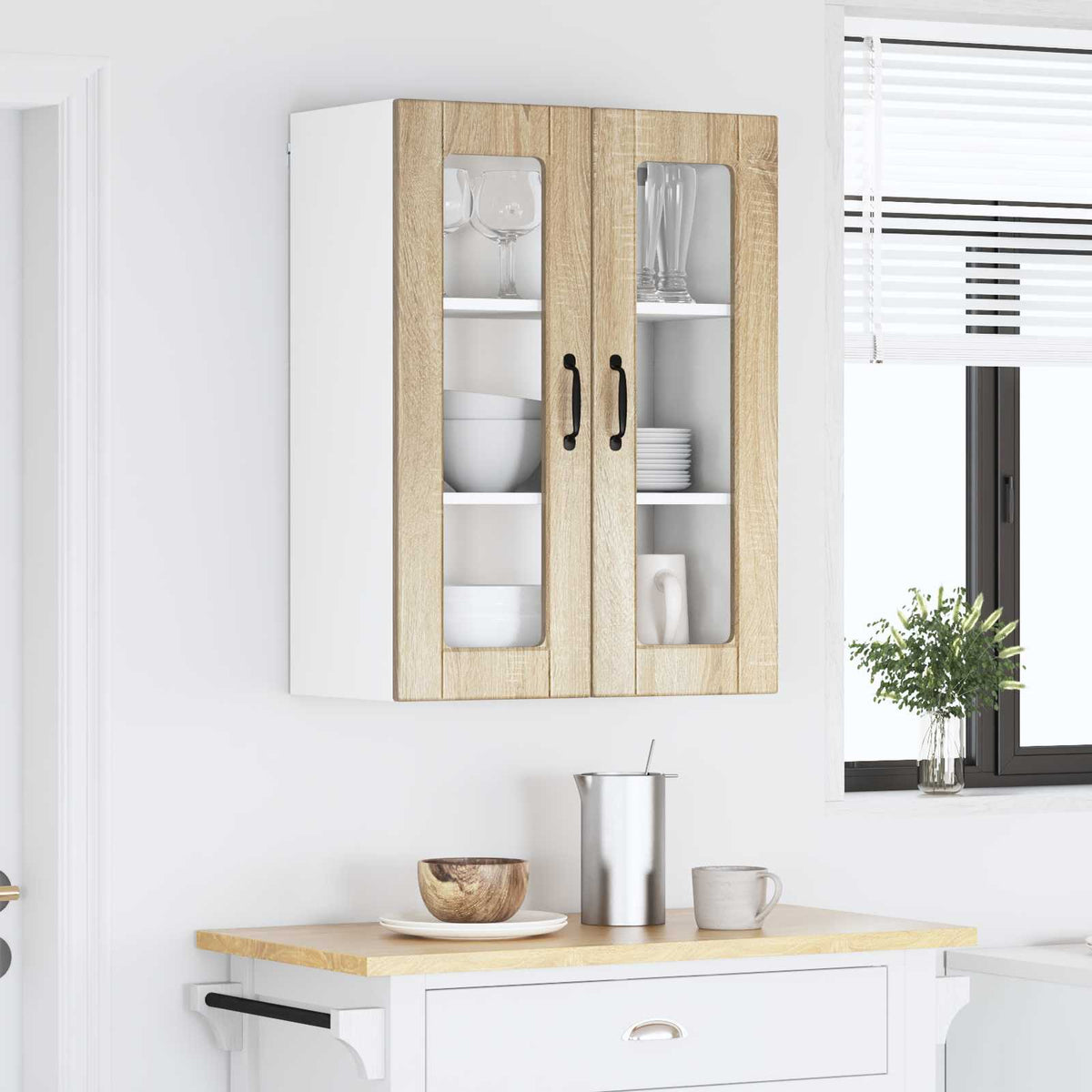 Væglågskab PORTO Sonoma eg 60 x 31 x 80 cm Konstrueret træ