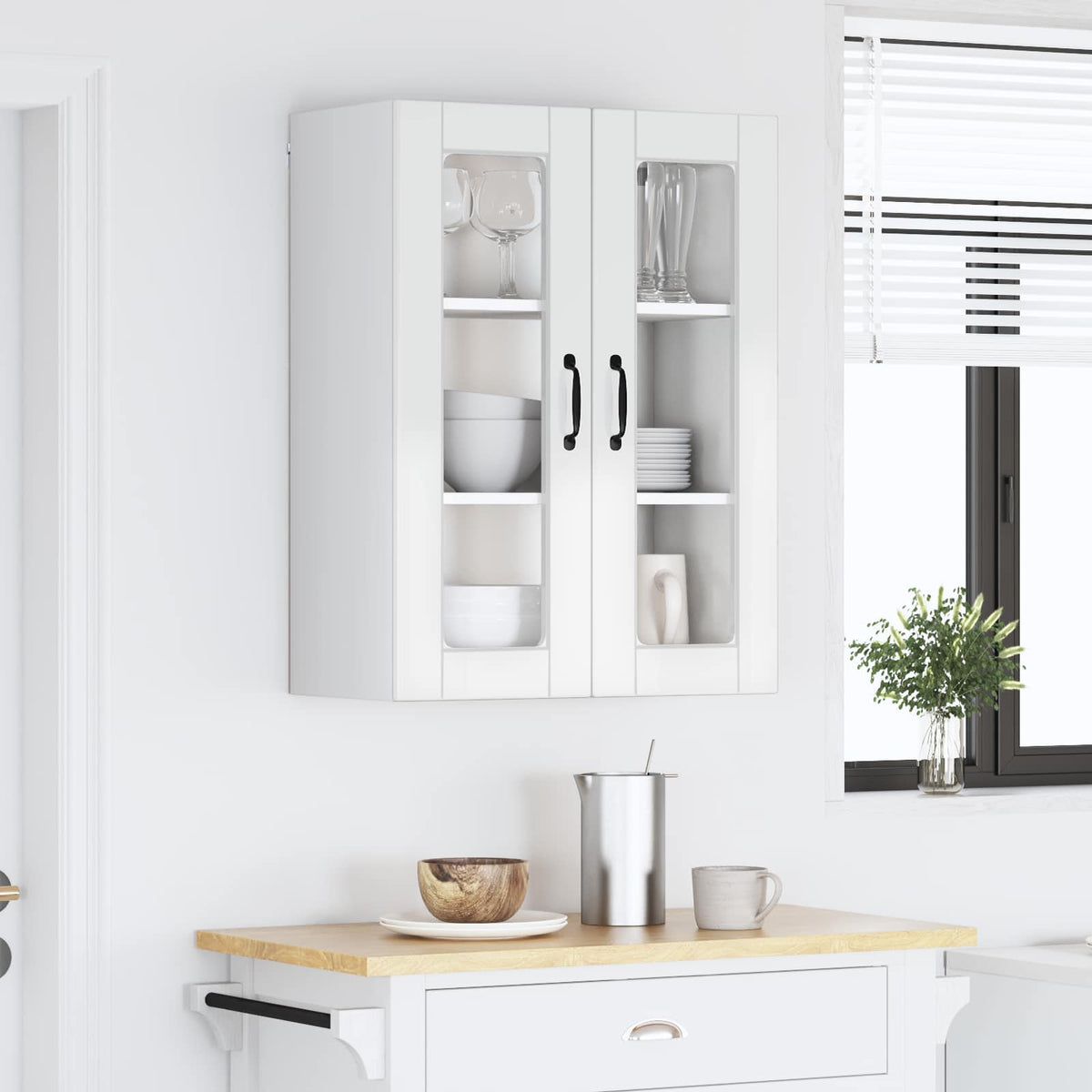 Væglågskab PORTO Høj gloss hvid 60 x 31 x 80 cm Konstrueret træ
