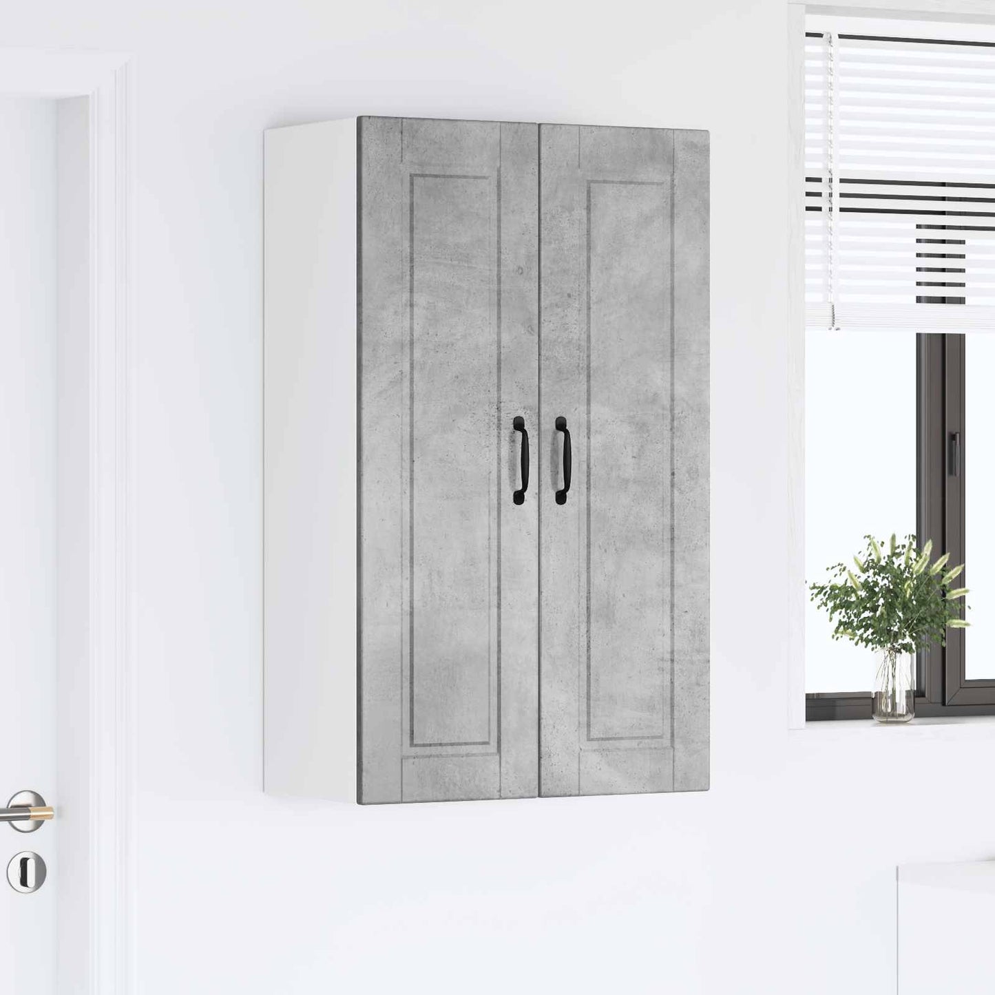 Vægskab PORTO Beton Grå 60 x 31 x 100 cm Konstrueret træ