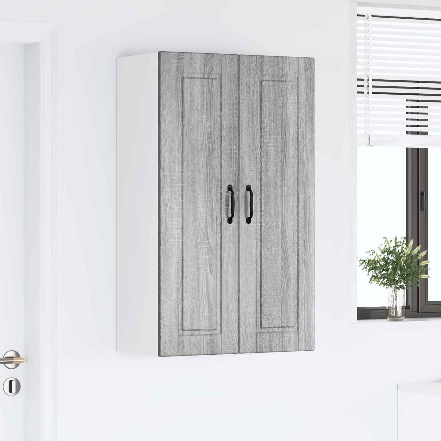 Vægskab PORTO Grå Sonoma 60 x 31 x 100 cm Konstrueret træ